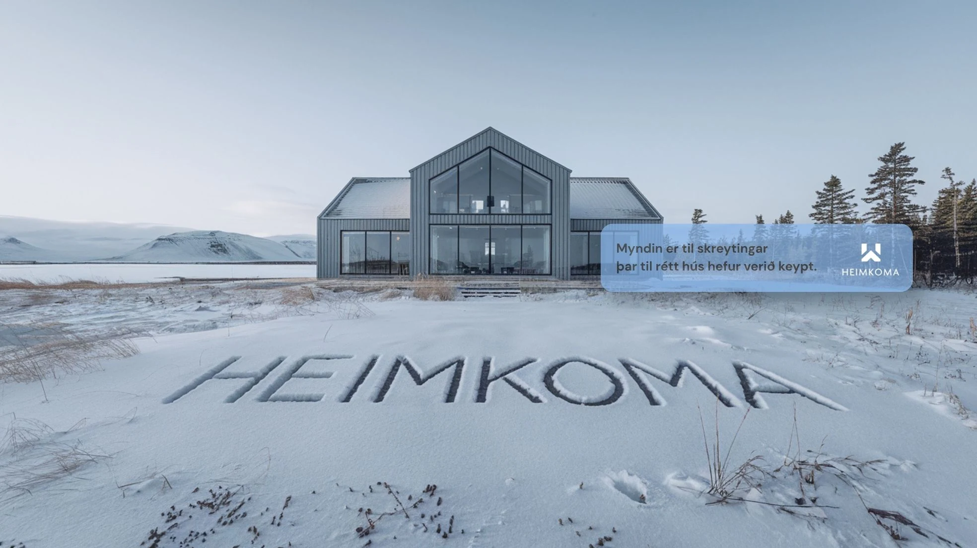 Skýringarmynd fyrir væntanlega eign á Suðurlandi